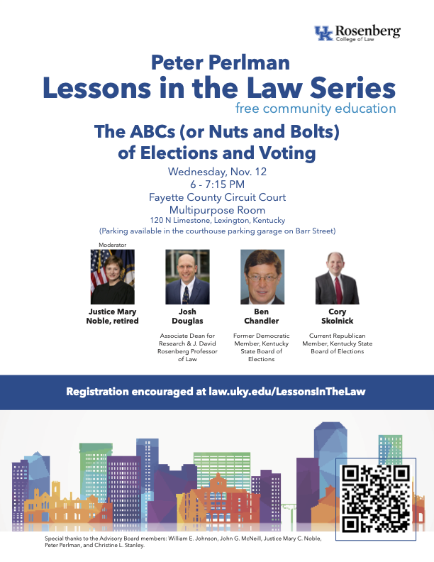 Lessons in the Law Elections Flyer